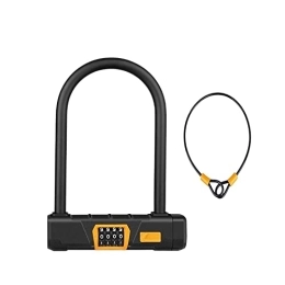 DXSE Accessoires Serrure en U de sécurité solide avec combinaison de serrure de vélo de câble en acier accessoires de vélo de vélo antivol for vtt, route, moto, chaîne (Color : STYLE 3)