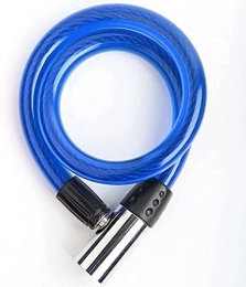 LUZTOL Verrous de vélo Serrure extérieure sécurité antivol vélo cylindre de serrure en alliage robuste chaîne antivol durable(Color:Blue)