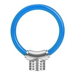 GORS Accessoires Serrure multifonctionnelle for vélo Serrure de vélo antivol Bobine de câble en acier inoxydable Accessoires de vélo Serrure de vélo avec 2 clés (Color : Blue)