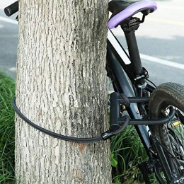 DAGUAN-YAOYAO Verrous de vélo Serrures matérielles de porte Vélo U-lock vélo de route vélo anti-hydraulique par câble antivol Heavy Duty Cable Lock (Color : Black)