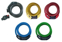 Squire Locks Accessoires Squire 216 Câble antivol à Combinaison Rouge 1800 mm 8 mm