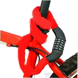 Sunnyflowk Mot de Passe antivol Inbike Mountain Bike Lock Cable Accessoires de vélo de Montagne (Rouge)