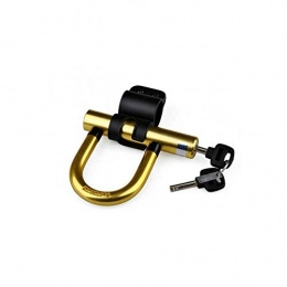 CNZXCS Verrous de vélo U LockBike Lock Manille U Lock-Standard en Acier alli de 14 mm et Plastique d'ingnierie ABC avec 2 cls (Color : Gold)