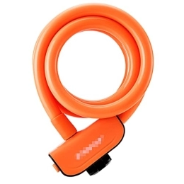 UFFD Verrous de vélo UFFD Antivol Câble Spiral ，Câble Enroulé Cadenas，Câble Antivol for Vélo / Scooter / Motos / Portail Vélo Cadenas (Color : Orange, Size : 110cmx13mm)
