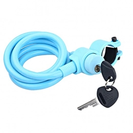 UFFD Accessoires UFFD Cable Antivol Vélo Clé - Idéal for Vélo, Vélo Electrique, Skateboard, Poussettes, Tondeuses Et Autres Equipements (Color : Blue, Size : 1200mmx10mm)
