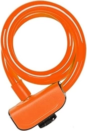 UPPVTE Verrous de vélo UPPVTE Verrouillage du câble de vélo, for vélo électrique vélo de Moto VTT Verrouiller Les verrous Super antivol vélo câble (Color : Orange, Size : 120x1.3cm)