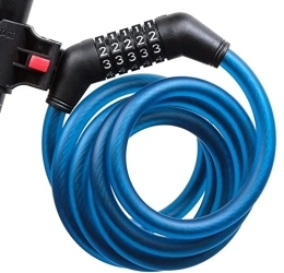 UPPVTE Accessoires UPPVTE Verrouillage du vélo, Cylindre de Verrouillage d'alliage antivol Fixe à 5 Chiffres Fixes for Motos, vélos de Montagne vélo câble (Color : Blue, Size : 120cm)