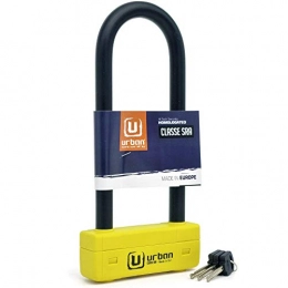 Urban Security Accessoires URBAN SECURITY UR85250Y Antivol Moto Homologué SRA U, Double verrouillage ø18 mm, 85 X 250, Made in EU, 85x250 Standard
