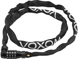 Voxom Verrous de vélo Voxom Sch2 Antivol pour vélo avec code à 4 chiffres Noir 4 x 1200 mm