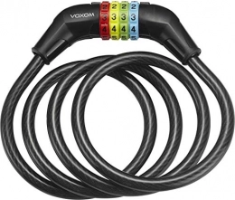 Voxom Accessoires Voxom Unisexe – Antivol de vélo SCH4 Noir 10 x 1200 mm