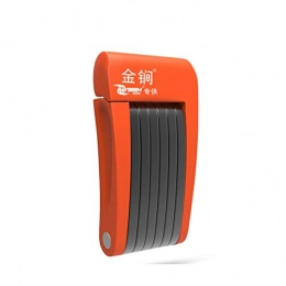 WeiCYN Accessoires WeiCYN Antivol Pliable pour vélo de Montagne avec Mot de Passe 20 cm, Orange