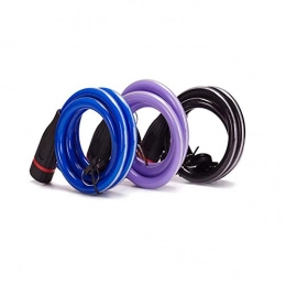 WeiCYN Accessoires WeiCYN Cadenas Robuste – Cadenas à câble léger, léger pour chaîne de vélo, Taille : 101, 6 cm (Longueur) x 1 cm (diamètre), Couleur : Noir, Bleu, Violet, Bleu