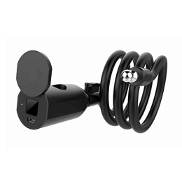 XUnion #2n55v4 Câble antivol à combinaison étanche et antivol pour vélo sans clé avec charge USB 394 pouces, Noir #2n55v4, M