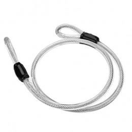 Yosoo Health Gear Câble en Acier de sécurité de vélo, câble en Acier tressé résistant de 10 mm d'épaisseur avec extrémités à Boucle Double scellée pour U-Lock