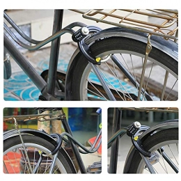 Yuxin Verrous de vélo YUXIN Zhaochen Sécurité vélo Verrouillage Général vélo Verrouillage Mot de Passe de vélos en Fer à Cheval Griffes Anti-vol VTT vélo Serrures (Color : Black)