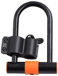 ZECHAO Accessoires ZECHAO Verrouillage en forme de U, verrouillage de sécurité du vélo avec clé de voiture électrique moto de verrouillage antivol vélo câble (Color : Orange, Size : 19.5x7.3cm)