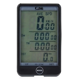 ABCCS SD - 576C Impermeabile con Schermo Grande modalità Tachimetro per Bicicletta Senza Fili con Retroilluminazione LCD