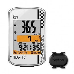 Bryton Computer per ciclismo Bryton RIDER 10, Rider 10C (bianco) - con Cadence ANT+ / BLE, 2.0"
