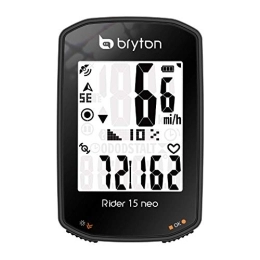 Bryton Computer per ciclismo Bryton Rider 15 Neo E - Ciclo Computer GPS, Display da 2", Nero