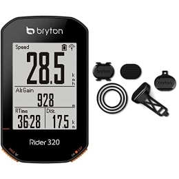 Bryton Computer per ciclismo Bryton Rider 320E Ciclo Computer GPS, Display 2.3", Nero & DS02, Computer GPS Unisex – Adulto, Nero, M