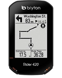 Bryton Computer per ciclismo Bryton Rider 420E - Computer senza fili GPS GNSS / ANT+ BLE per bicicletta, R420E