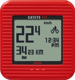CatEye Computer per ciclismo CatEye Ciclocomputer Fit CC-PD100W, Rosso (Rot), Taglia Unica