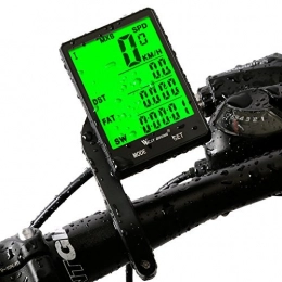 Yopoon Accessori Computer da bicicletta, bici tachimetro contachilometri per bicicletta, wireless impermeabile LCD retroilluminazione Wake automatica con sensore per Bycicles accessori ciclismo, unisex, Wired-Black