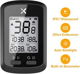 LBI Computer per ciclismo G + GPS Bike Computer, Wireless GPS Speedometer, Waterproof, Road Bike, MTB Wireless Cycling Computer, Ant + with Cadence Bluetooth Cycling Computers