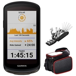 Garmin Accessori Garmin 010-02503-20 Edge 1040 Solar GPS Ciclismo Computer Bundle con Deco Gear 16-in-1 multifunzione Bike Mechanic Repair Tool Kit e Deco Essentials Bike Frame Cell Phone Mount