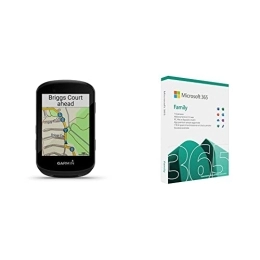 Garmin Accessori Garmin Edge 530, GPS Bike Computer Smart Unisex Adulto, Nero, Taglia unica + Microsoft Office 365 Family | Codice d'attivazione via posta