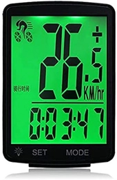 HSJ Computer per ciclismo hsj WDX- Mountain Bike Equitazione misuratore di contachilometri Luminoso Misurazione della velocità (Color : Green)