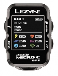 LEZYNE Accessori LEZYNE Micro GPS Computer, Unisex, Computer Micro Color GPS Schwarz, Nero, Taglia Unica