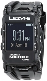 LEZYNE Accessori LEZYNE Micro GPS Computer, Unisex, GPS Watch Color mit Herzfrequenzmessgerät Schwarz, Nero, Taglia Unica
