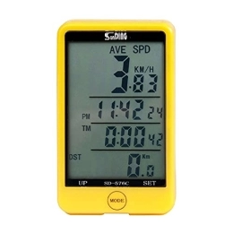 XINXI-YW Accessori Navigazione GPS. Bicicletta GPS Computer Chilometro Contatore metallico senza fili del cronometro impermeabile antiurto Powermeter Tachimetro luminoso Accessori (Color : Yellow)