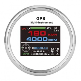 needlid Contachilometri GPS, contachilometri Multifunzione 10 in 1, Display a Colori TFT Impermeabile per Yacht