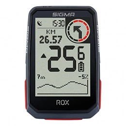 Sigma Sport Computer per ciclismo Sigma Sport ROX 4.0 Nero | Ciclocomputer Wireless GPS e Navigazione, con Supporto GPS | Navigazione GPS all'aperto con altimetria