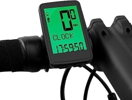 SAFWEL Accessori Tachimetro for bicicletta, trasmissione del segnale 2.4G Display LCD retroilluminato a 24 funzioni con sensore di cadenza Codemetro for cadenza for bicicletta