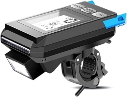WWFAN Accessori WDX- Tachimetro for bicicletta impermeabile, tachimetro for bicicletta multifunzionale, tachimetro for bicicletta senza fili con luce e clacson Misurazione della velocità (Color : Blue)