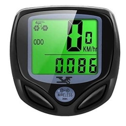 YS - Tachimetro per bicicletta e contachilometri, wireless, impermeabile, con display LCD e multi-funzioni