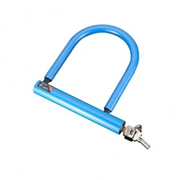 8haowenju Accessori 8HAOWENJU Serratura per bicicletta - serratura a combinazione U-lock per carichi pesanti blocco per biciclette sicura per biciclette all'aperto, 1, 75 m Nero, Blu, Viola durevole (Color : Blue)