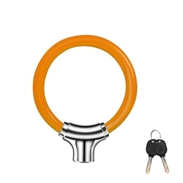 DXSE Accessori Accessori for bici compatti portatili a colori Lucchetto for cavo Parti for bici Cavo Antifurto Dispositivo ad anello portatile Blocco di sicurezza con due chiavi (Size : CHINA, Color : OrangeM)
