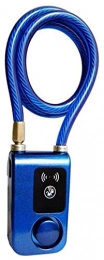 CQH Accessori Biblocco, Blocco per Biciclette Bluetooth Intelligente, Blocco di Allarme di Controllo dell'app, Catena antifurto per Biciclette, Motocicli, Bicicletta Elettrica (Color : Blue)