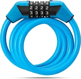 BIENKA Accessori BIENKA Mini lucchetto for bici portatile Lucchetto for casco da moto Password a 4 cifre Lucchetto a combinazione for bici Lucchetto antifurto for bicicletta Bold Lock, Blue Lucchetti (Color : Blue)