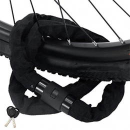 zhppac Lucchetti per bici catena bici lucchetto lucchetto bicicletta chiave di blocco bici blocco casco bici blocco della ruota della bici blocco ruota per bici black, 1.2m