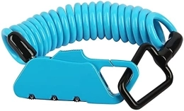 SINRIN Accessori Catena di sicurezza antifurto con lucchetto esterno per bicicletta con grillo in lega di zinco(Color:Blue)