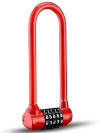 LUZTOL Lucchetti per bici Cavo per bicicletta in lega di zinco per esterni con serratura sicura piccola catena antifurto portatile(Color:Red)
