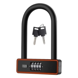 Dosulou Accessori Dosulou - Lucchetto di sicurezza per bicicletta con 2 chiavi, serratura universale per scooter a 4 cifre per sicurezza, serratura per bicicletta elettrica
