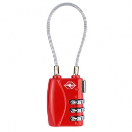 feichang Accessori Feichang Bike Pad combinazione di blocco parti di biciclette mini cavo estensibile antifurto cavo codice di sicurezza blocco password bagagli (colore : rosso)