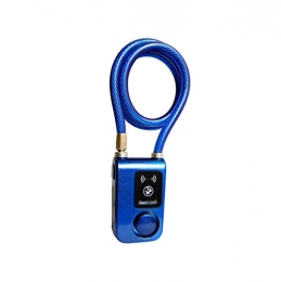 FYBYKGT Accessori FYBYKGT Control Smart Alarm Bluetooth Block Allarme Impermeabile Blocco for Biciclette Blocco for Biciclette all'aperto Blocco antifurto (Color : Blue)