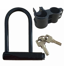 Generic Accessori Gate Bike U Lock, Strong Security Mountain Bicycle D Lock, Include 2 Chiavi e Staffa di Montaggio di Sicurezza